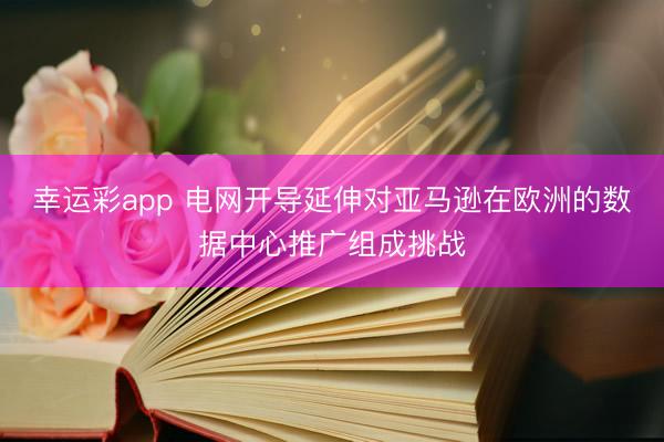 幸运彩app 电网开导延伸对亚马逊在欧洲的数据中心推广组成挑战