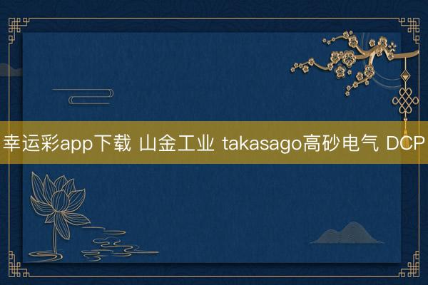 幸运彩app下载 山金工业 takasago高砂电气 DCP