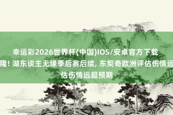 幸运彩2026世界杯(中国)IOS/安卓官方下载 好天轰隆! 湖东谈主无缘季后赛后续， 东契奇欧洲评估伤情远超预期