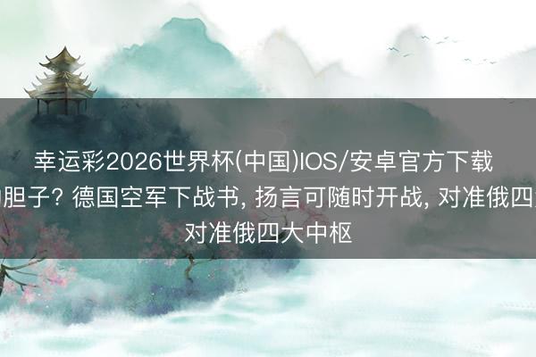 幸运彩2026世界杯(中国)IOS/安卓官方下载 谁给的胆子? 德国空军下战书, 扬言可随时开战, 对准俄四大中枢